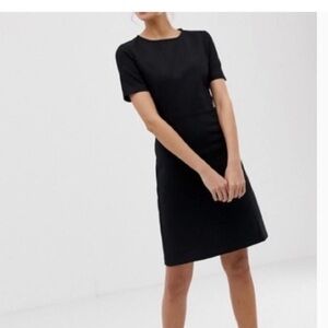 J.Crew Ponte Black Dress short Sleeve Womens size 10